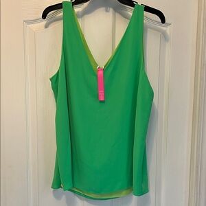 Lilly Pulitzer Bright Green Reversible Tank Top